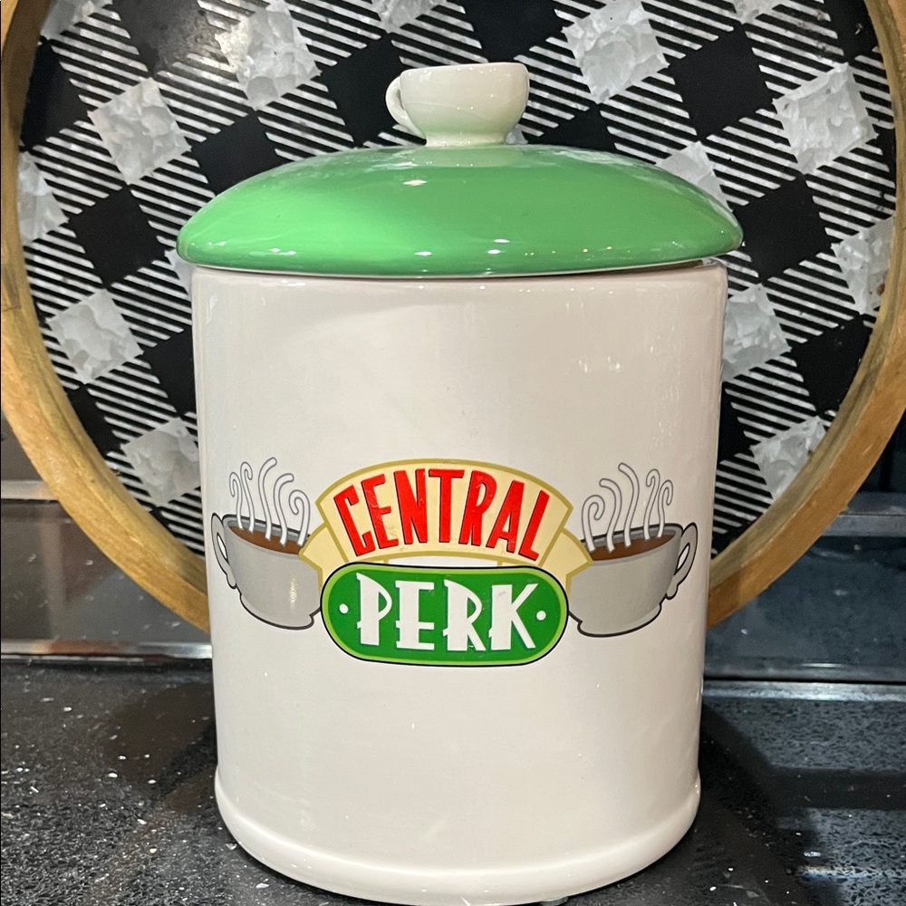 Friends Green and White Food Storage Jar